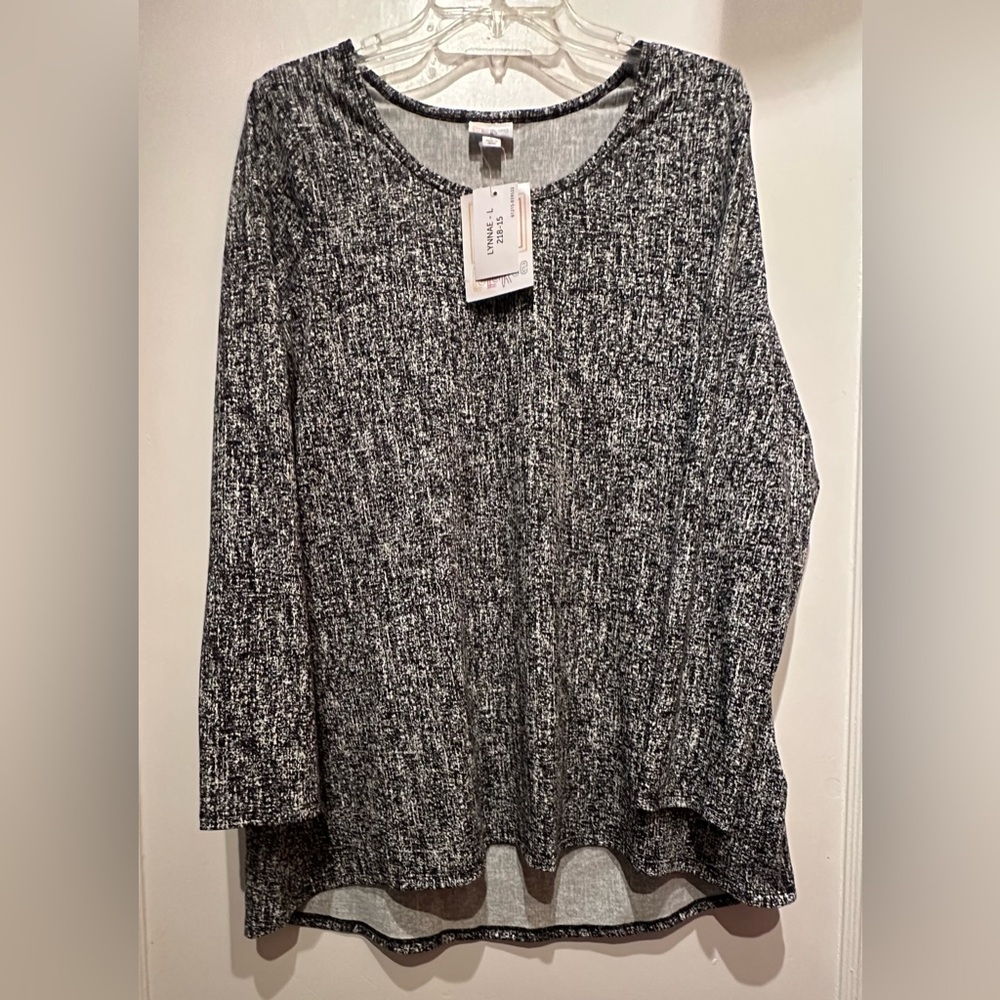LuLaRoe Women’s Lynnae Black/White Top Size Large NWT